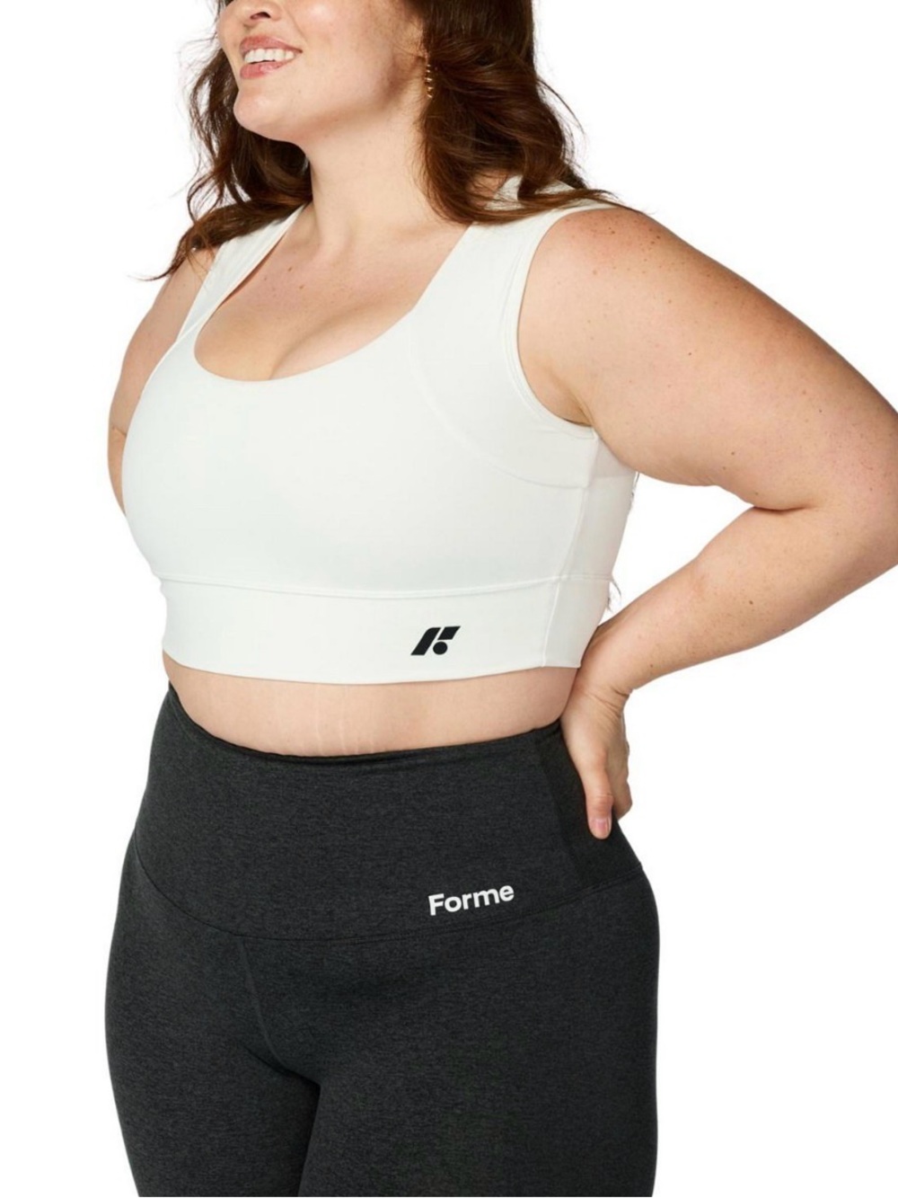 Forme Power Bra White Women’s 3XL Posture And Back Support Sports Comfort Plus